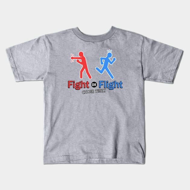 Fight or Flight Kids T-Shirt by andyjhunter